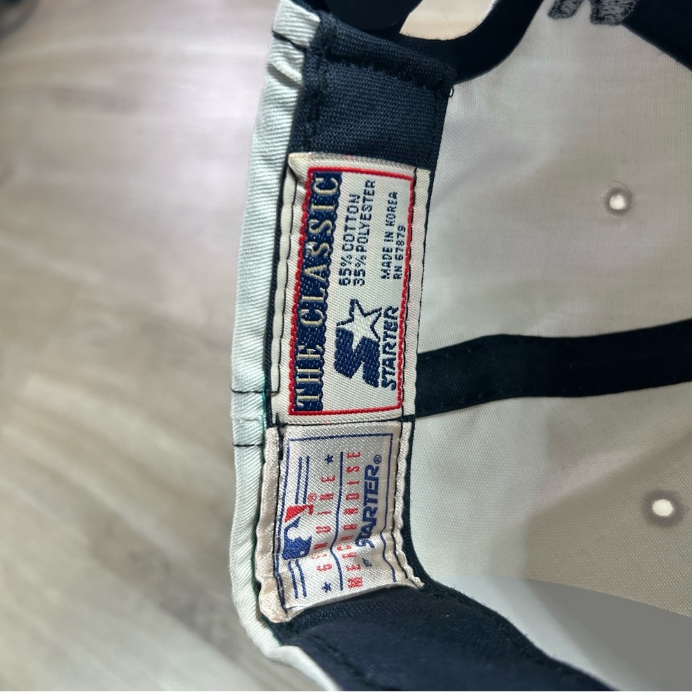VTG Starter New York Yankees Hat Snapback MLB Baseball Letterman‎ Blue White Cap - Picture 4 of 8